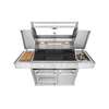 BEEFEATER 7000 PREMIUM 5 BURNER BBQ,SIDE BURNER & TROLLEY BMF7655SA